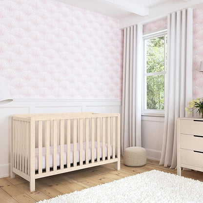 Carter's by DaVinci Colby 4-in-1 Low-Profile Convertible Crib in Washed Natural, Greenguard Gold Certified