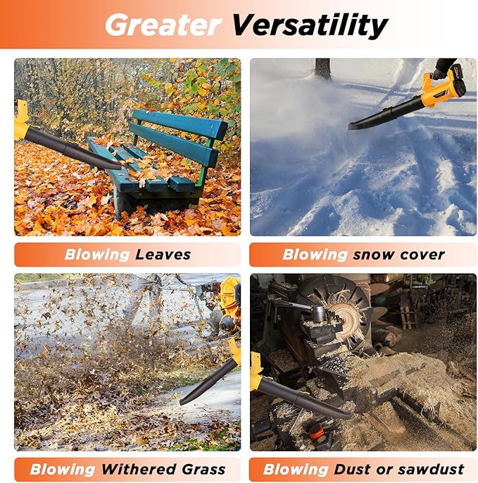 Cordless Leaf Blower, 6 Speed Modes, 150 mph Max Wind Speed, 500 cfm, Digital Display Leaf Blower Cordless with 21V 5.2Ah Battery and Charger for Lawn Care & Garden Maintenance