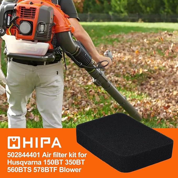 Hipa 502844401 Air Filter for Husqvarna 150BT 145BT 350BT BT150 560BTS 350BF 560BFS 560BT 150BF Leaf Blower Husqvarna 150BT Tune Up Kit