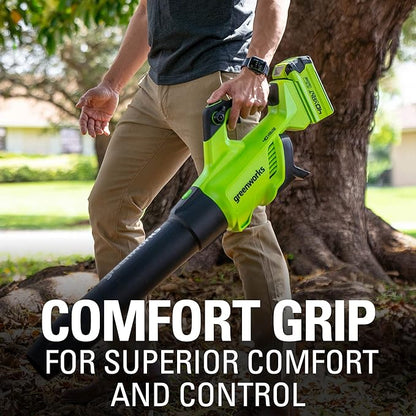 Greenworks 40V (120 MPH / 500 CFM / 75+ Compatible Tools) Cordless Axial Leaf Blower, Tool Only