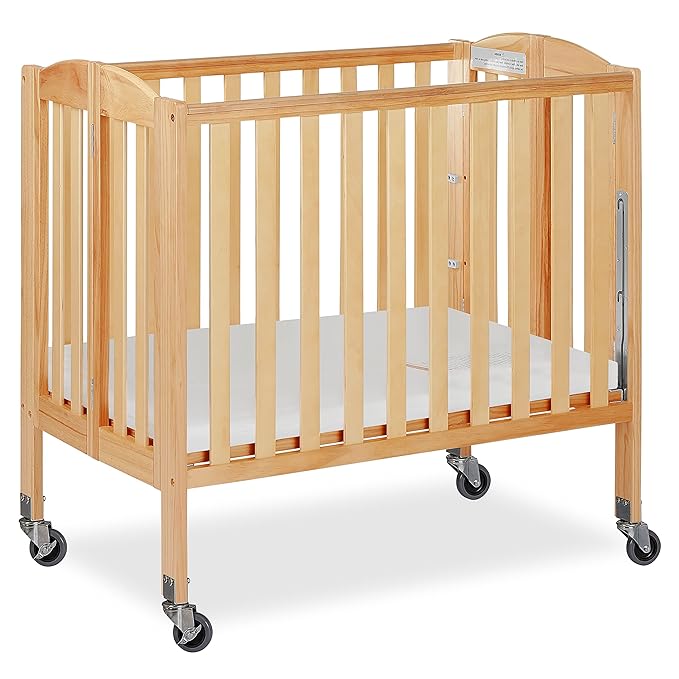 3-in-1 Folding Portable Crib, Natural, Large