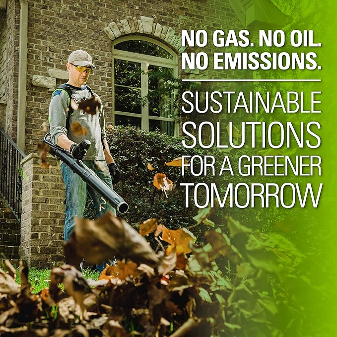 Greenworks 80V (180 MPH / 610 CFM / 75+ Compatible Tools) Cordless Brushless Backpack Blower, 2.5Ah Battery and Rapid Charger Included, Green/Black