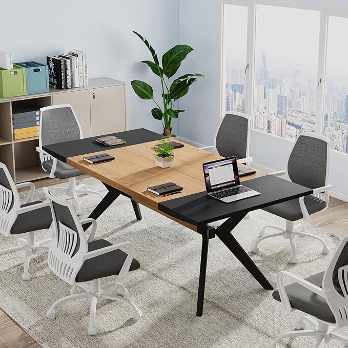 63" W Executive Desk, Extra Sturdy Thickened Wooden Workstation Study Desk Computer Desk Large Home Office Writing Desk for Home Office