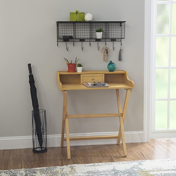 Linon Mable Folding Desk, Natural