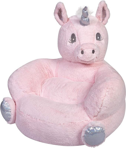 Trend Lab Pink Unicorn Toddler Chair Plush Character Kids Chair Comfy Furniture Pillow Chair for Boys and Girls, 21 x 19 x 19 inches