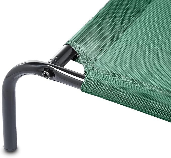 Amazon Basics Cooling Elevated Pet Dog Bed, Medium (43 x 26 x 7.5 Inches), Green