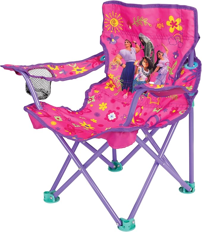 Disney's Encanto Kids Chair Foldable for Camping, Sports or Patio with Carry Bag, Toddlers 24M+