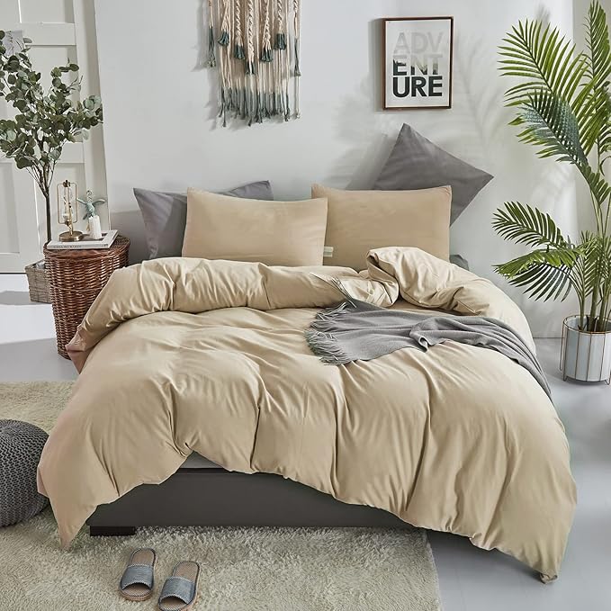 Champagne Comforter Set Queen Beige Bedding Set Women Light Khaki Comforter Set Queen 3 PCs Durable Comforter Queen Khaki Bedding Set Breathable Light Champagne Bed Comforter Set