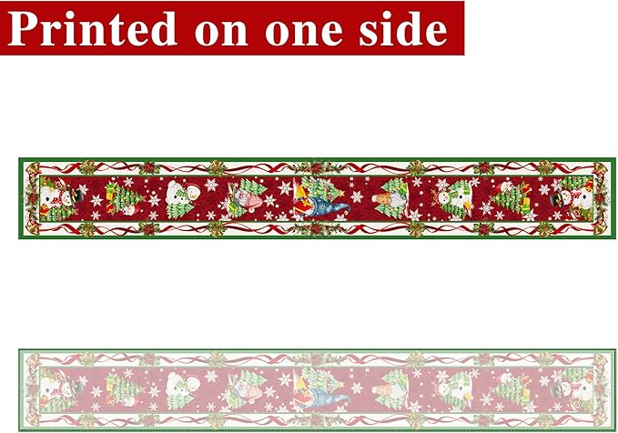 Christmas Table Runner 90 Inch Snowflake Buffalo Plaid Table Runner Christmas Theme Holiday Xmax Snowman Gnome Christmas Table Runner Decor for Kitchen Dining Table Home Party Decorations