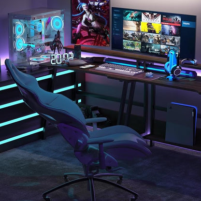 Computer Home Office Desk, 31.5" Desk for Small Spaces with Storage Shelf,Small Computer Desk with Monitor and Bookshelf, Modern Simple Style Laptop Desk