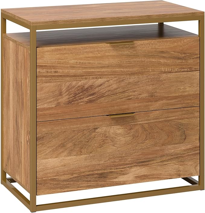 Sauder International Lux Lateral File, L: 30.32" x W: 16.54" x H: 29.72", Sindoori Mango Finish