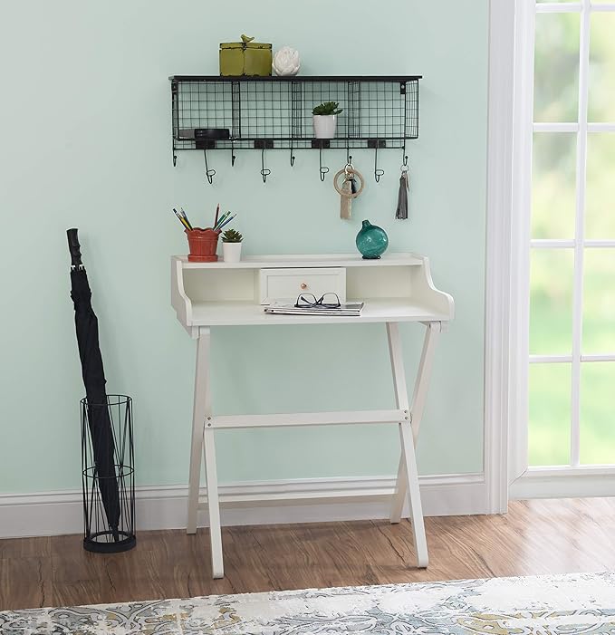Linon Home Décor Mable White Folding Desk