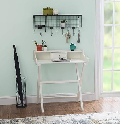Linon Home Décor Mable White Folding Desk