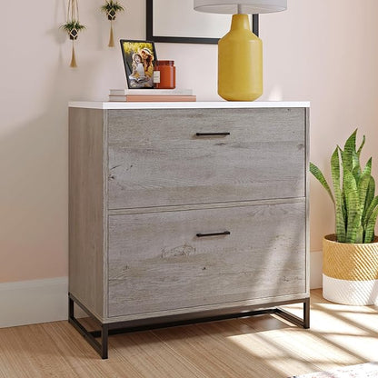Sauder Tremont Row 2-Drawer Lateral File Cabinet, L: 27.95" x W: 15.71" x H: 29.53", Mystic Oak