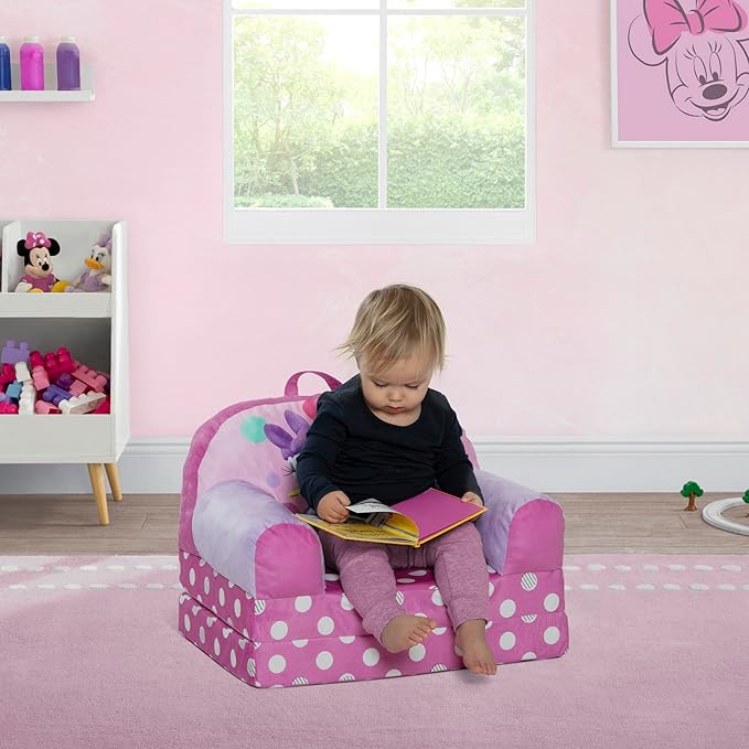 Delta Children Cozee Buddy Flip-Out Kids Chair, Minnie Mouse