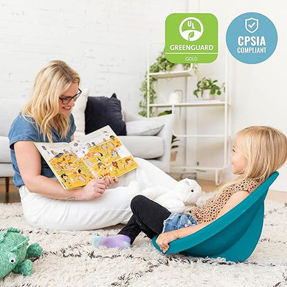 ECR4Kids Leaf Floor Seat, Rocker Chair, Turquoise, 6-Piece