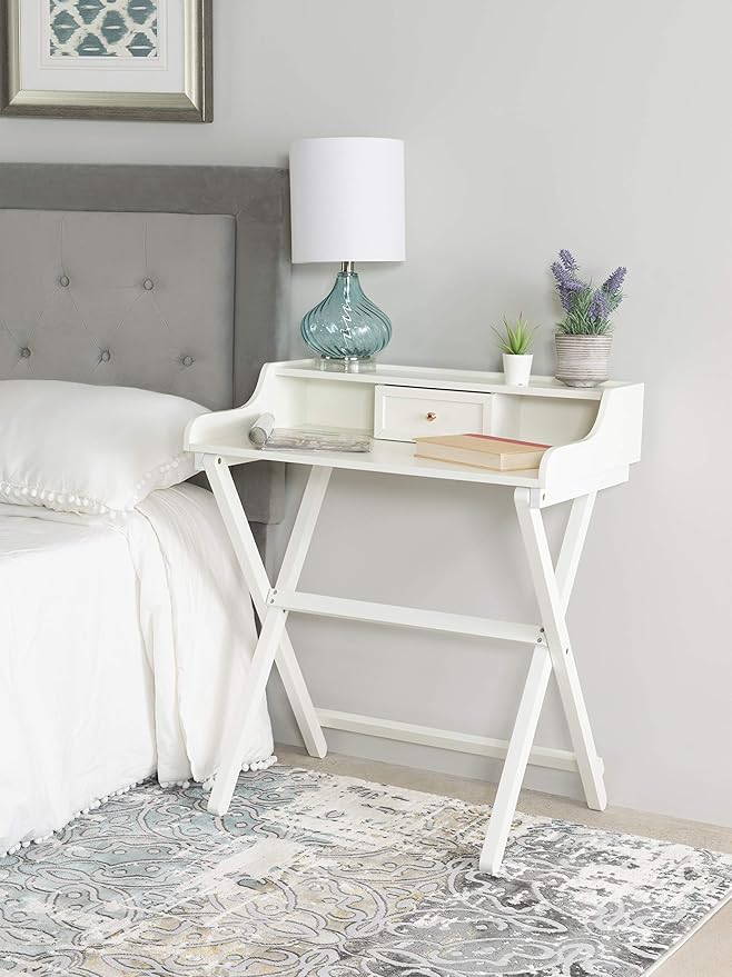 Linon Home Décor Mable White Folding Desk