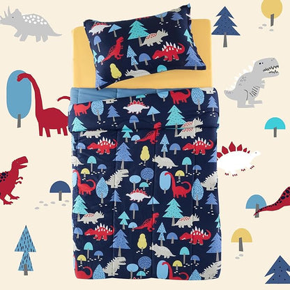 SLEEP ZONE Kids Bedding Twin Comforter Set - Cute Printed for Boys, Girls, Teens, Super Soft, Fade Resistant (Dinosaur Land, Twin)