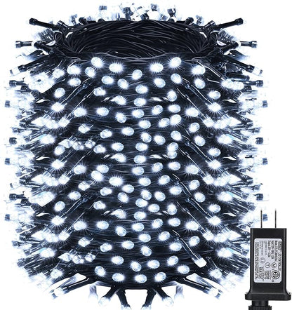 Toodour Christmas Lights Outdoor, 213ft 600 LED Christmas String Lights, 8 Modes, Timer, Waterproof Christmas Fairy Twinkle Lights for Home Garden Yard Wedding Party Tree Xmas Decors - Cool White