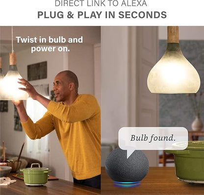 Sengled Alexa Light Bulb, S1 Auto Pairing with Alexa Devices, Warm Light Bulbs, Smart Light Bulbs that Work with Alexa, Bluetooth Mesh Smart Home Lighting, E26 60W Equivalent, 800LM, 2-Pack
