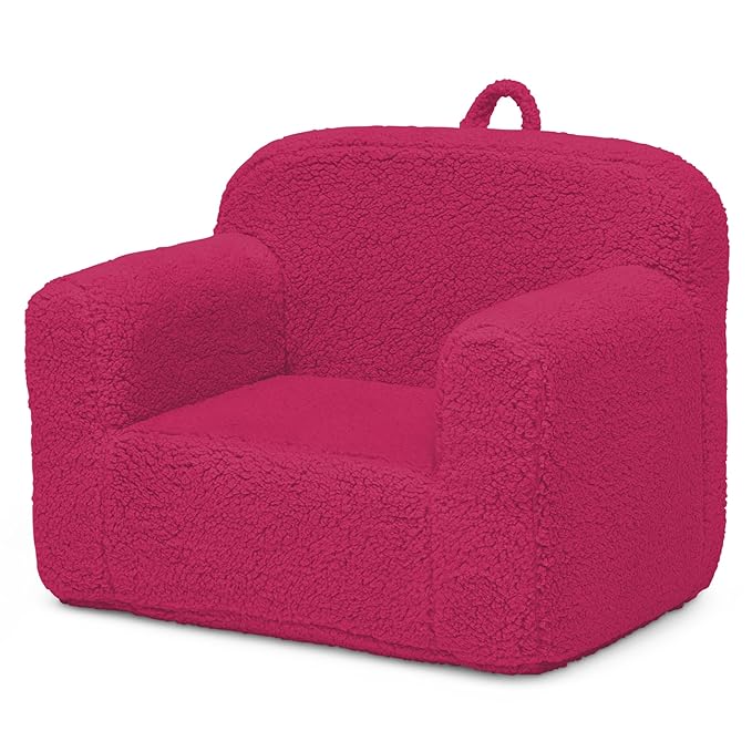 Delta Children Cozee Sherpa Chair, Hot Pink