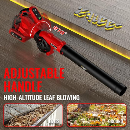 Leaf Blower, Cordless Leaf Blower for Milwaukee M18 Battery, 3 Speed Modes Up to 200MPH, 270° Rotatable Electric Leaf Blower with 4 Blowing Nozzles for Lawn Care and Yard(Battery Not Included)