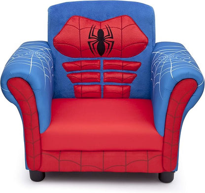 Delta Children Figural Upholstered Chair, Marvel Spider Man (Blue, Red)