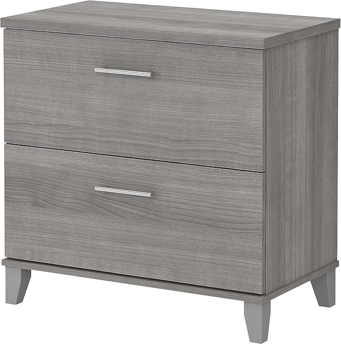 Bush Somerset 2-Drawer Lateral File Cabinet, Letter/Legal, Platinum Gray, 30-Inch (WC81280)