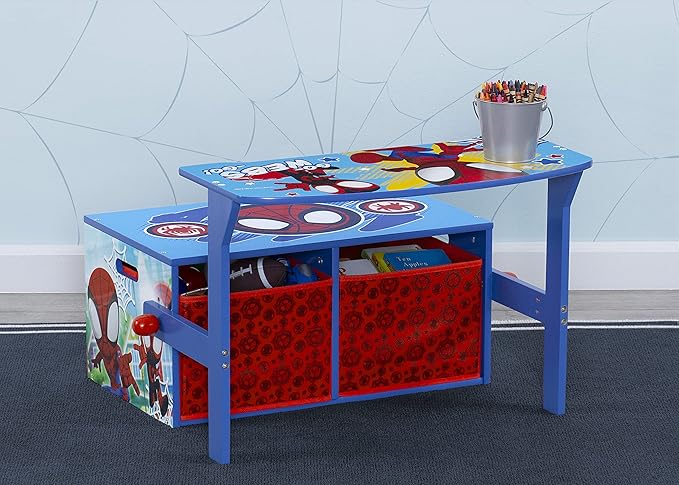 Delta Children Kids Convertible Activity Bench - Greenguard Gold Certified, Marvel Spidey and His Amazing Friends