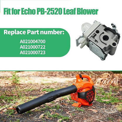 A021004700 A021000722 A021000723 New Carburetor Kits with Air Filter Fits for Echo PB-2520 Leaf Blower Replaces A021004700 A021000722 A021000723