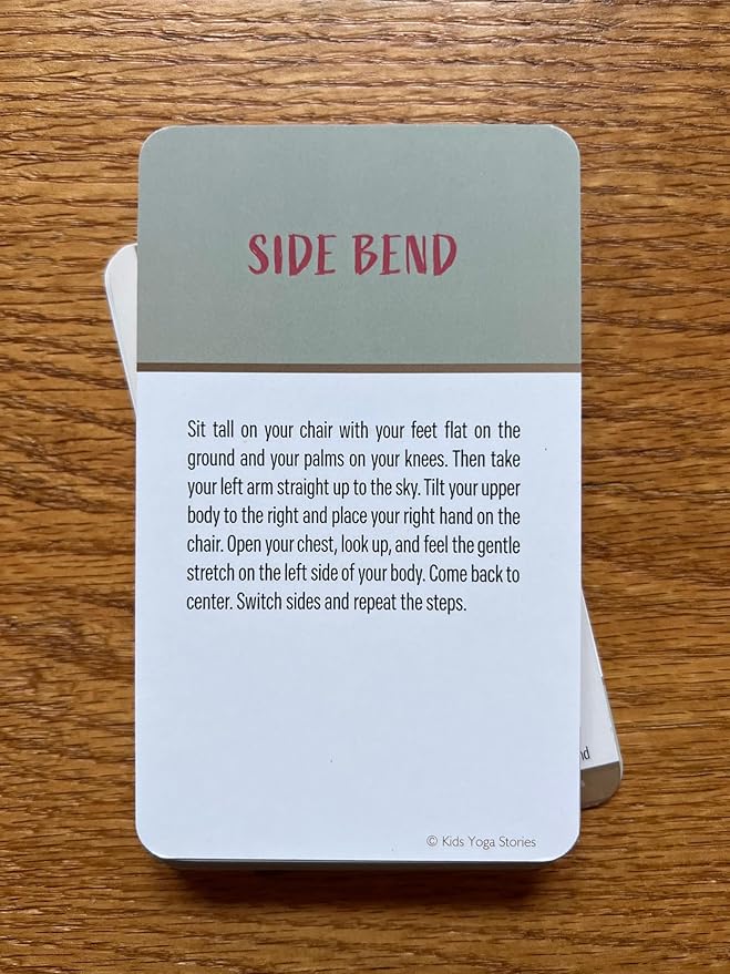 Chair Yoga Poses Cards for Kids: Movement Breaks or Brain Breaks in Classroom, Homeschool, Play Therapy, Calm Corner, or for Social Emotional Learning Activities and Test Taking Strategies