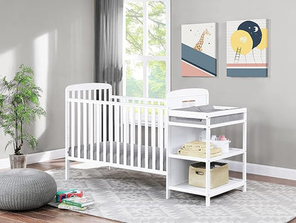 Suite Bebe Ramsey 3 in 1 Convertible Crib and Changer in White