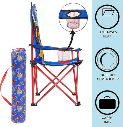 Idea Nuova Kids Indoor-Outdoor Folding Camp Chair, Paw Patrol