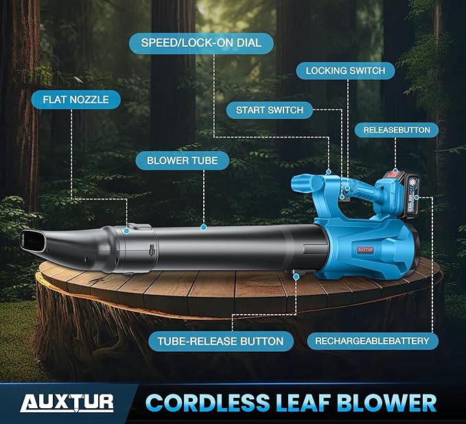 Cordless Leaf Blower with Battery and Charger,22V Lightweight and Efficient Battery Powered Blower,350CFM,120MPH Portable and Compact Yard Blower,Rechargeable Motor Versatile Electric Blower