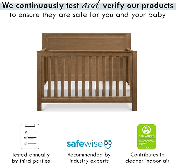 DaVinci Fairway 4-in-1 Convertible Crib in Stablewood, Greenguard Gold Certified