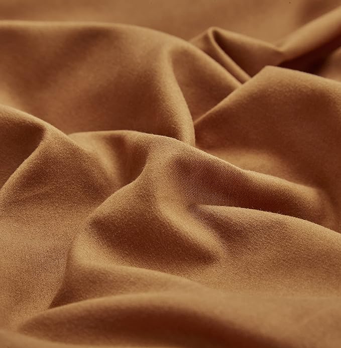Pumpkin Color Comforter Sets Cinnamon Color Bedding Set King 3 PCs Pumpkin Comforter Sets Women Breathable Soft Burnt Orange Bedroom Collection Solid Rust Color Adults Pumpkin Bedding King