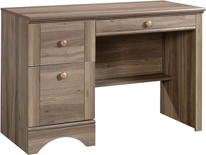 Sauder Harbor View Computer Desk, Salt Oak finish