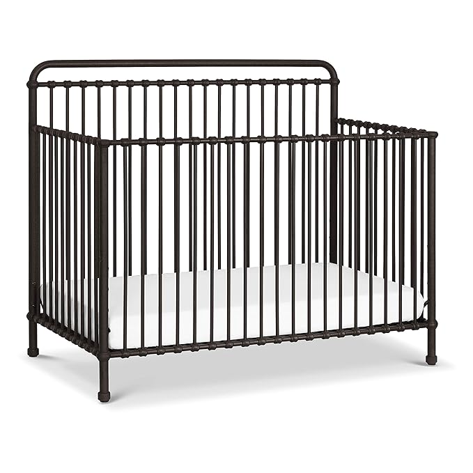 Namesake Winston 4-in-1 Convertible Metal Crib in Vintage Iron, Greenguard Gold Certified