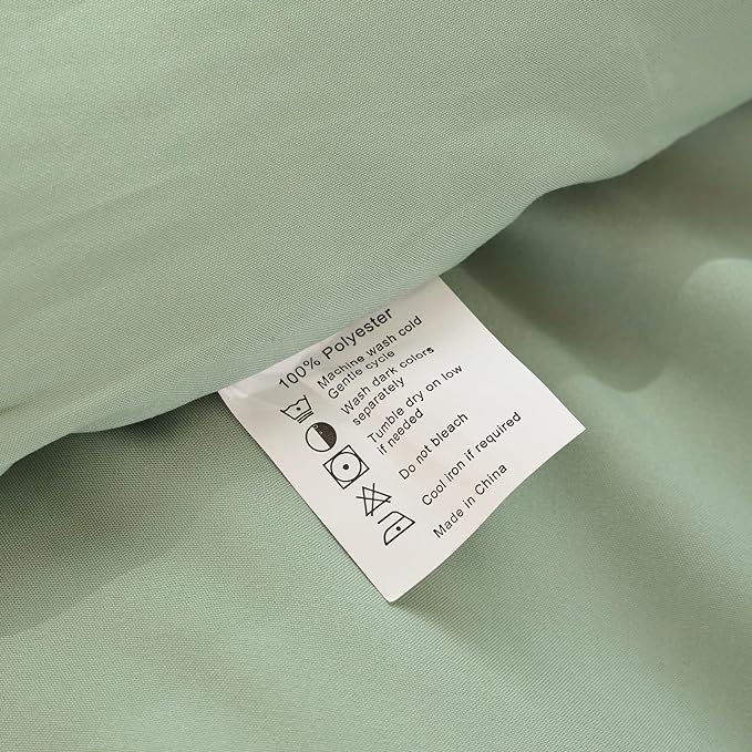 ROSGONIA Full Size Comforter Sets for Girls Boys Teens Sage Green, 3pcs(1 Comforter & 2 Pillowcases), Soft Kids Comforter Sets All Season Dorm Bedding