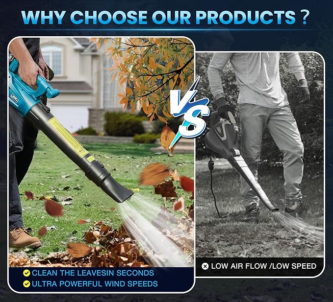 Cordless Leaf Blower with Battery and Charger,22V Lightweight and Efficient Battery Powered Blower,350CFM,120MPH Portable and Compact Yard Blower,Rechargeable Motor Versatile Electric Blower