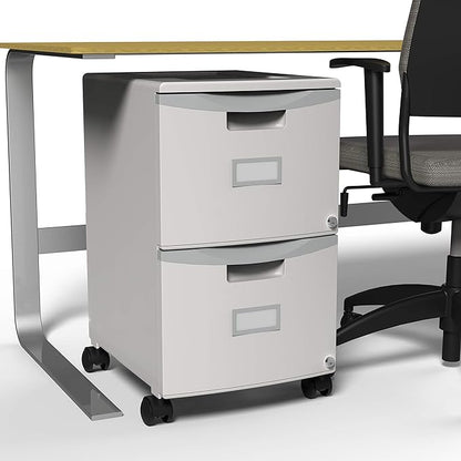 Storex 61311A01C File Cabinet, 1-Pack, Gray/Black