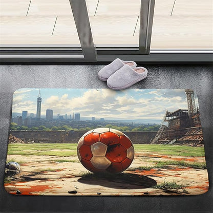 Football Rug - Football Decor for Boys Bedroom Soccer Rug for Play Area Football Printed Rug for Kids Room Basketball Rugs for Teen Boys Bedroom Playmat Area Rugs for Kids Rooms,2'×3'