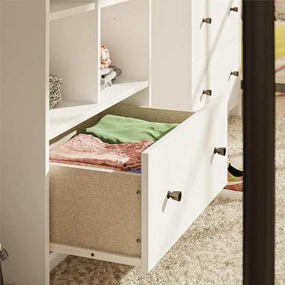 Ameriwood Home The Loft 1 Drawer Storage Tower, White
