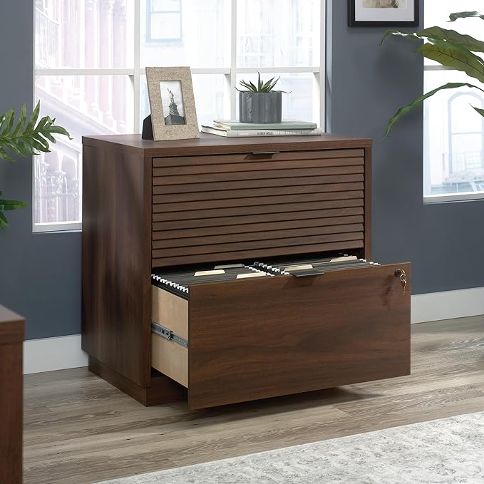 Sauder Englewood Lateral file, L: 30.87" x W: 19.29" x H: 29.25", Spiced Mahogany finish