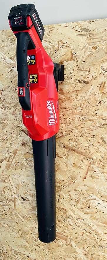 Milwaukee M18 Leaf Blower Wall Mount Compatible with 2724-20, 2724-21 - Heavy-Duty Black Wall Mounting Bracket Holder Storage Hook