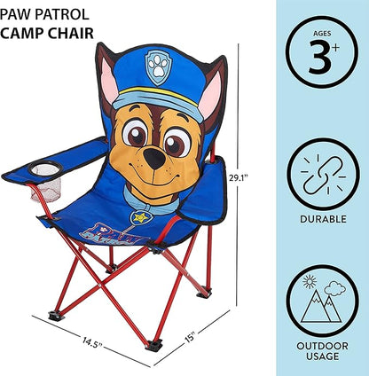 Idea Nuova Kids Indoor-Outdoor Folding Camp Chair, Paw Patrol