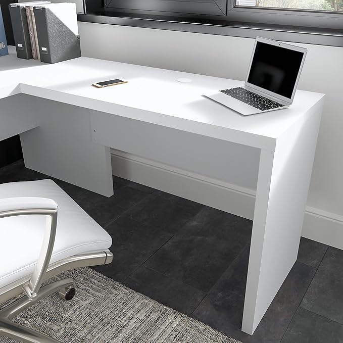 Bush Business Furniture Echo Desk Return/Bridge, Pure White