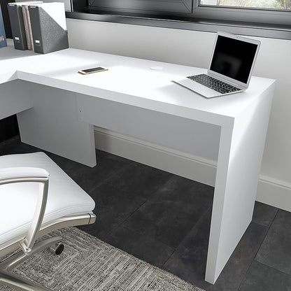 Bush Business Furniture Echo Desk Return/Bridge, Pure White