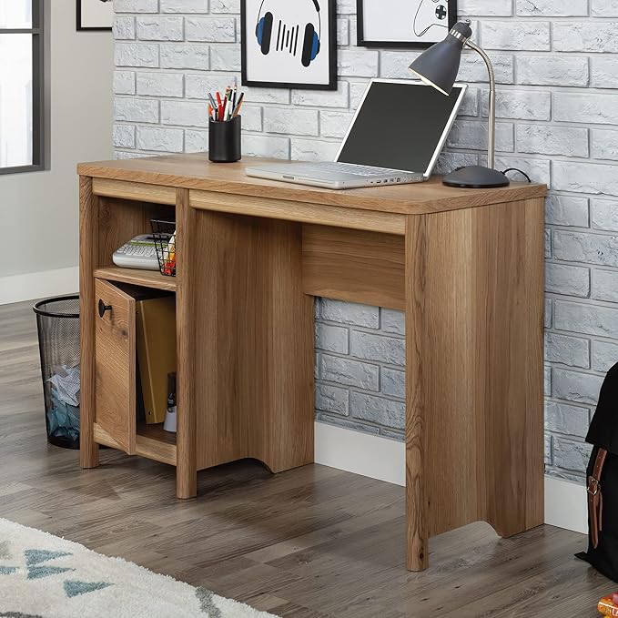 Sauder Dover Edge Home Office Desk, L: 43.15" x W: 17.24" x H: 29.09", Timber Oak