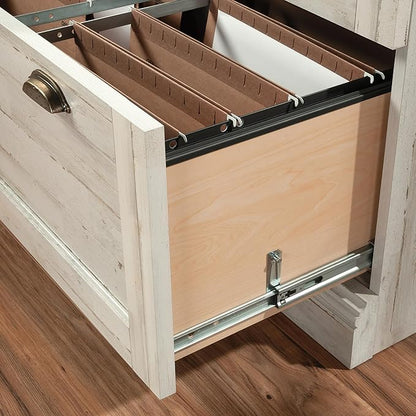 Sauder Barrister Lane Lateral File, White Plank finish